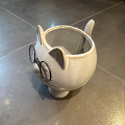 Ceramic Cat with Glasses