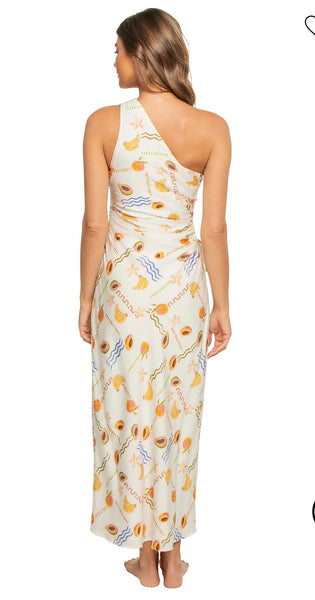 MINK PINK CARMEN ONE SHOULDER MIDI DRESS