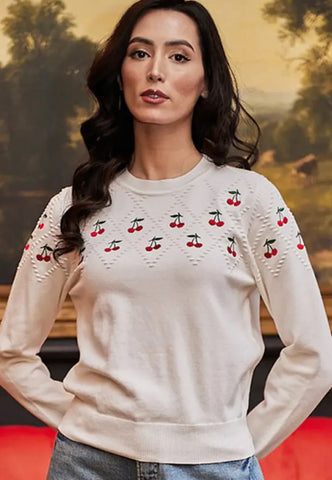 ANGEL EYE Canterbury-Jumper-White