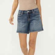 SILVER Suki Mid Rise Long Shorts