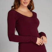 C’EST MOI BAMBOO L/S V NECK TOP