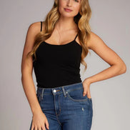 C’EST MOI BAMBOO SPAGHETTI-STRAP CAMISOLE