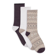 LEMON PILLOW POLYTAM NON TERRY CREW SOCKS 3PK