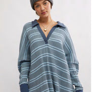 Free people Striped Travis polo
