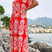 ESQUALO LONG HEARTFELT DRESS