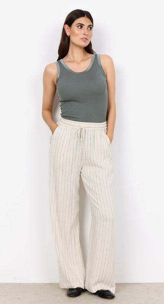 SOYA CONCEPT POULA STRIPE LINEN PANT