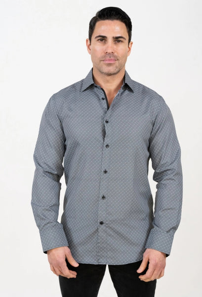 URBAN FITZ PRINTED BUTTON DOWN FITTED SHIRT