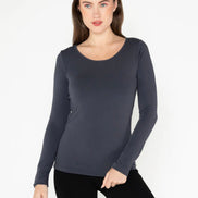 C'EST MOI BAMBOO LS SCOOP NECK TOP