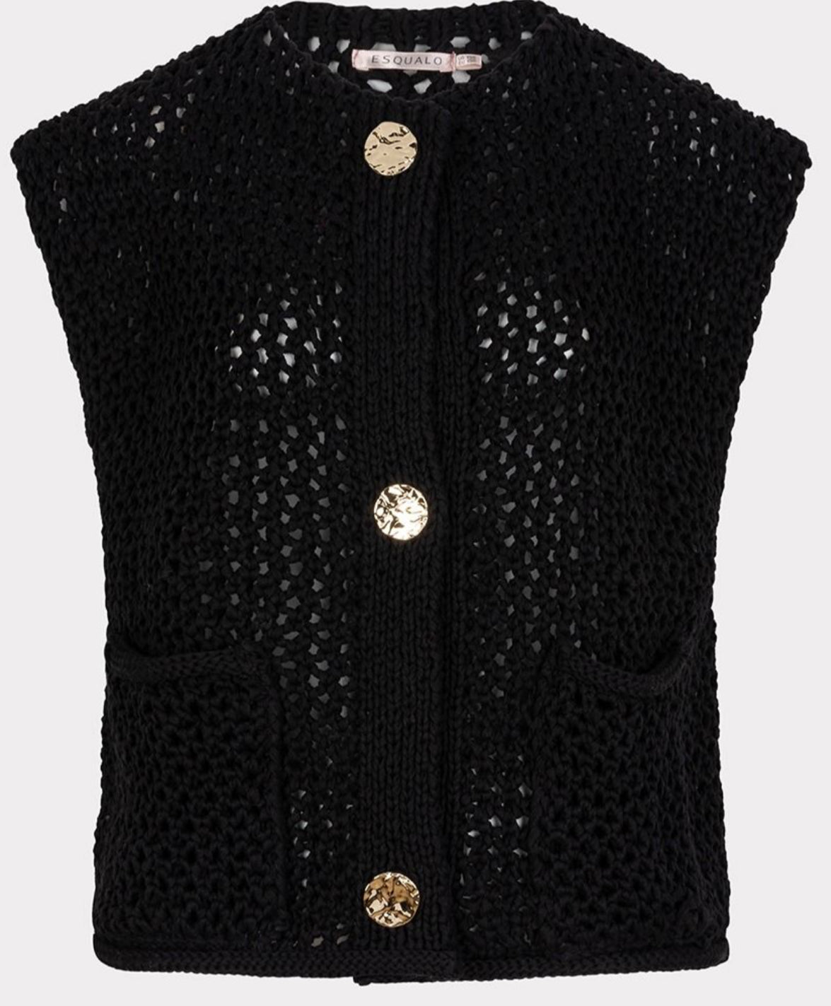 ESQUALO Cardigan fringes big button