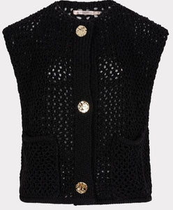 ESQUALO Cardigan fringes big button