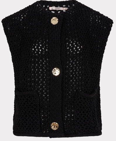 ESQUALO Cardigan fringes big button