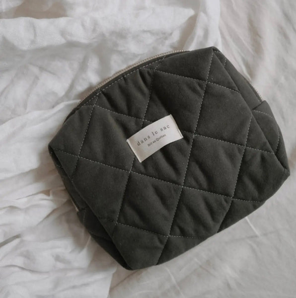 DANS LE SAC SMALL ORGANIC COTTON QUILTED POUCH