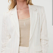 ESQUALO Blazer linen striped