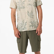 ONEILL TRAVELLER  PERFORATED PRINTED STANDARD SS WOVEN SHIRT