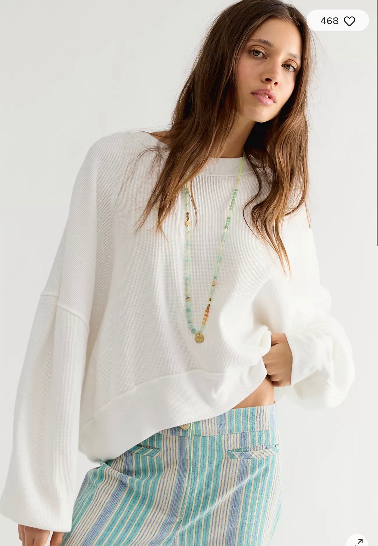 FREE PEOPLE SKYLINE TEE / CLEAN IVORY