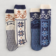 LEMON SNOWFALL SLIPPER SOCKS
