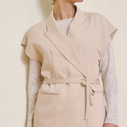 ESQUALO GILET CROSSED STRAP BLAZER