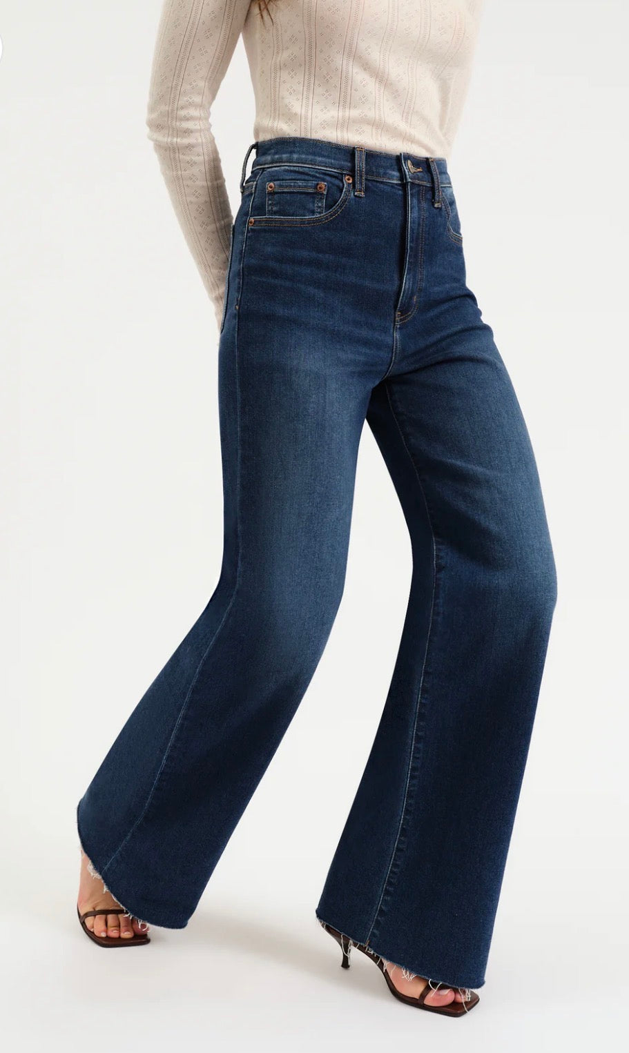 DAZE FAR OUT W/OUT SEAMING - HIGH RISE WIDE LEG-WATERFALL