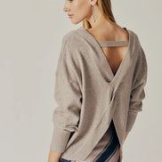 DELUC BLOSSOM OPEN BACK SWEATER