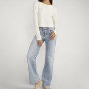 SILVER HIGHLY DESIRABLE HIGH RISE TROUSER L-31