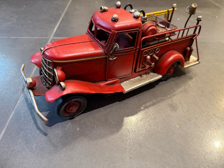 Antique Red Fire Truck Metal