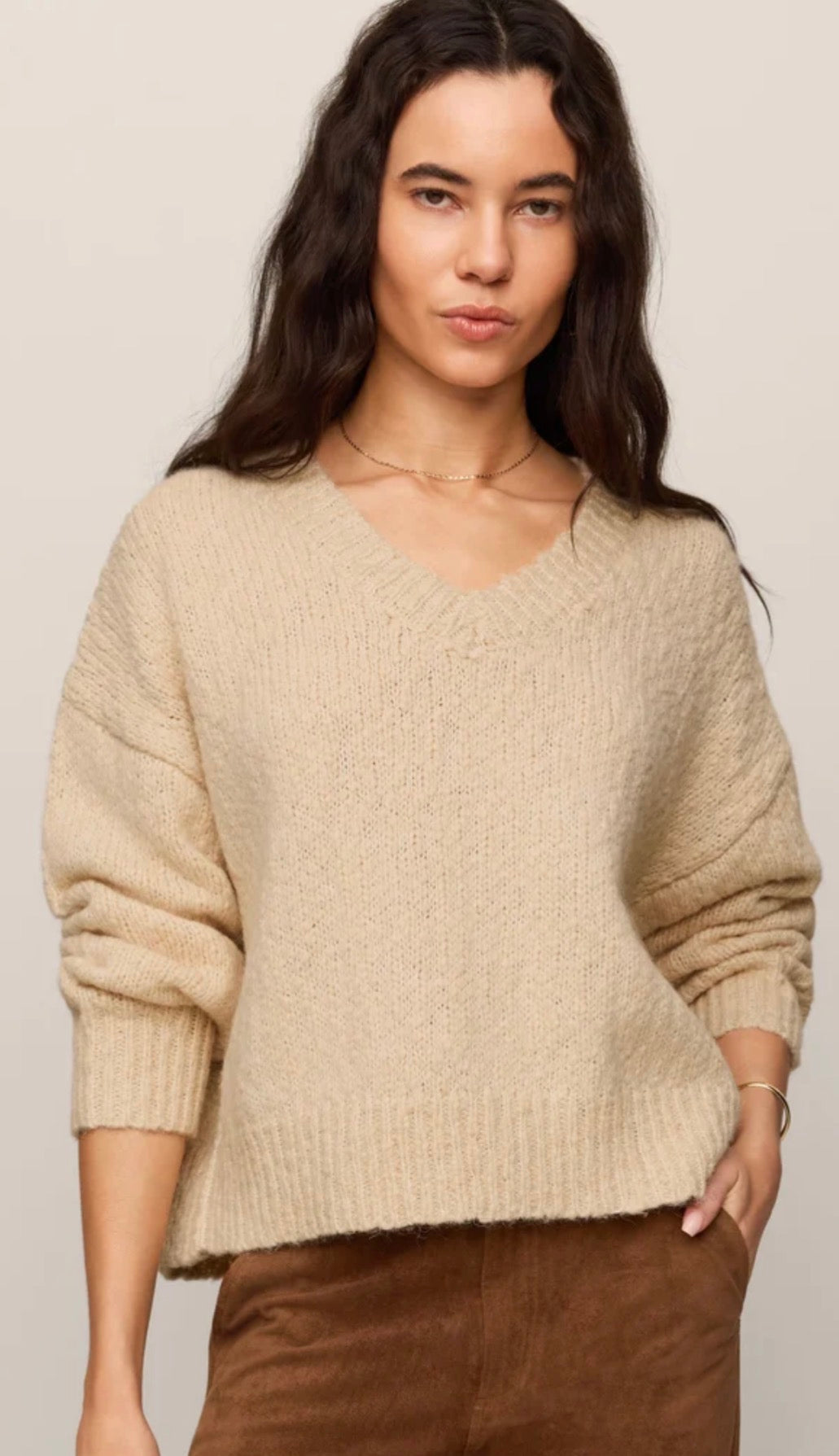 ZSUPPLY BOLTON BOUCLE SWEATER-CHALK