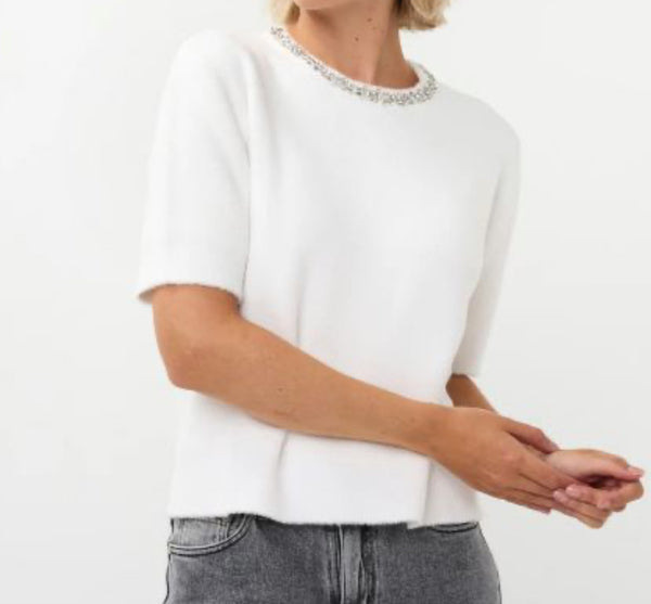 ESQUALO Sweater fancy neck s/slve