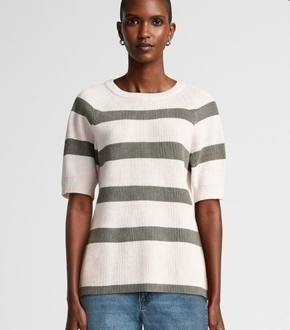 SOYA CONCEPT KANITA STRIPE KNIT SS TOP