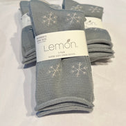 LEMON PILLOW POLYTAM NON TERRY CREW SOCKS 3PK