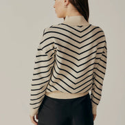 DELUC WEIGELA STRIPED TURTLENECK SWEATER