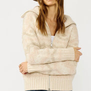 LOVESTITCH FAIR ISLE FRONT ZIP SWEATER