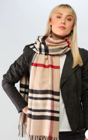 FRAAS PLAID CASHMINK® BLANKET-SCARF