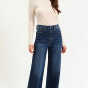 DAZE FAR OUT W/OUT SEAMING - HIGH RISE WIDE LEG-WATERFALL