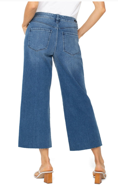 LIVERPOOL STRIDE HIGH RISE WIDE LEG W CUT HEM