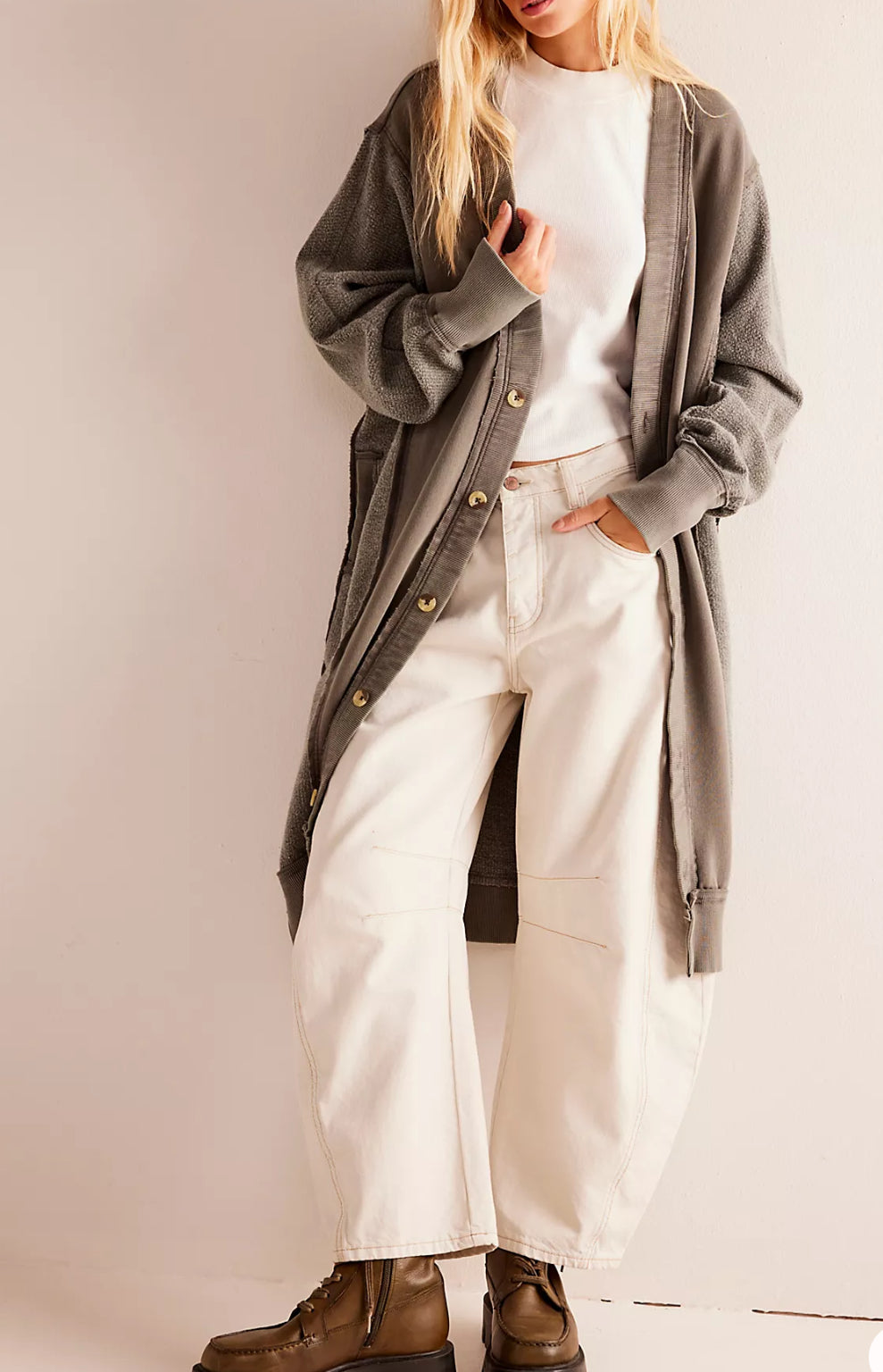FREE PEOPLE We The Free Dreamy Cardi- washed black
