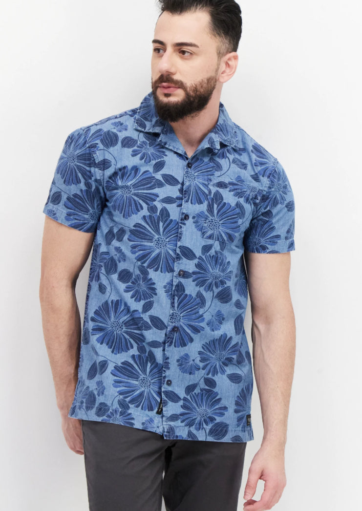 SILVER JEANS CO. FLORAL PRINTED SHIRT