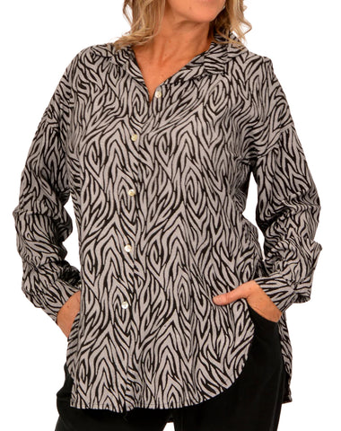 CATHERINE LILLYWHITE ZEBRA PRINT BLOUSE