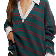 FREE PEOPLE STRIPED TRAVIS POLO