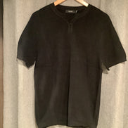 HEDGE HENLEY SHORT SLEEVE WAFFLE KNIT