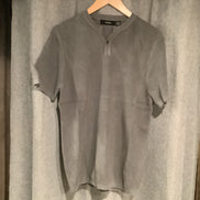 HEDGE HENLEY SHORT SLEEVE WAFFLE KNIT