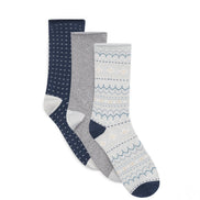 LEMON 3PK WOMENS RECYCLED PILLOW POLYTAM CREW SOCK