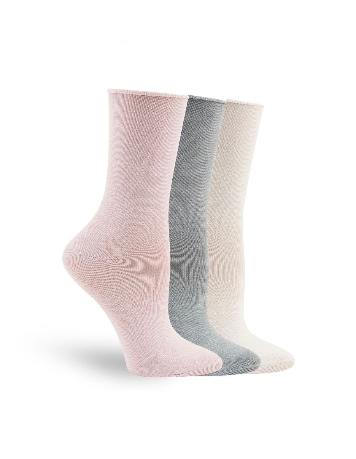 LEMON 3PK WOMENS RECYCLED PILLOW POLYTAM CREW SOCK