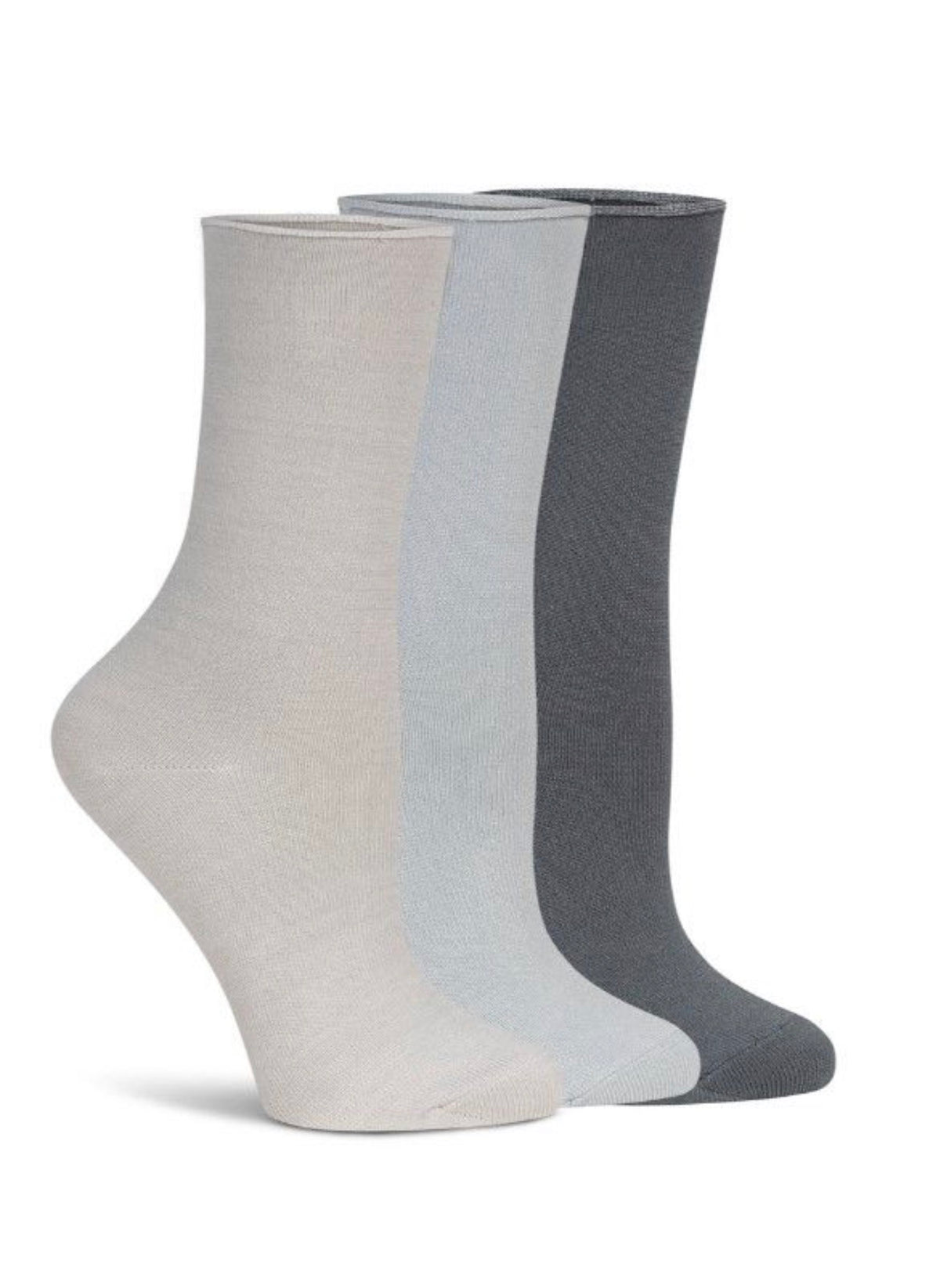 LEMON 3PK WOMENS RECYCLED PILLOW POLYTAM CREW SOCK