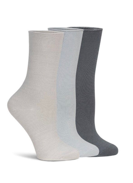 LEMON 3PK WOMENS RECYCLED PILLOW POLYTAM CREW SOCK