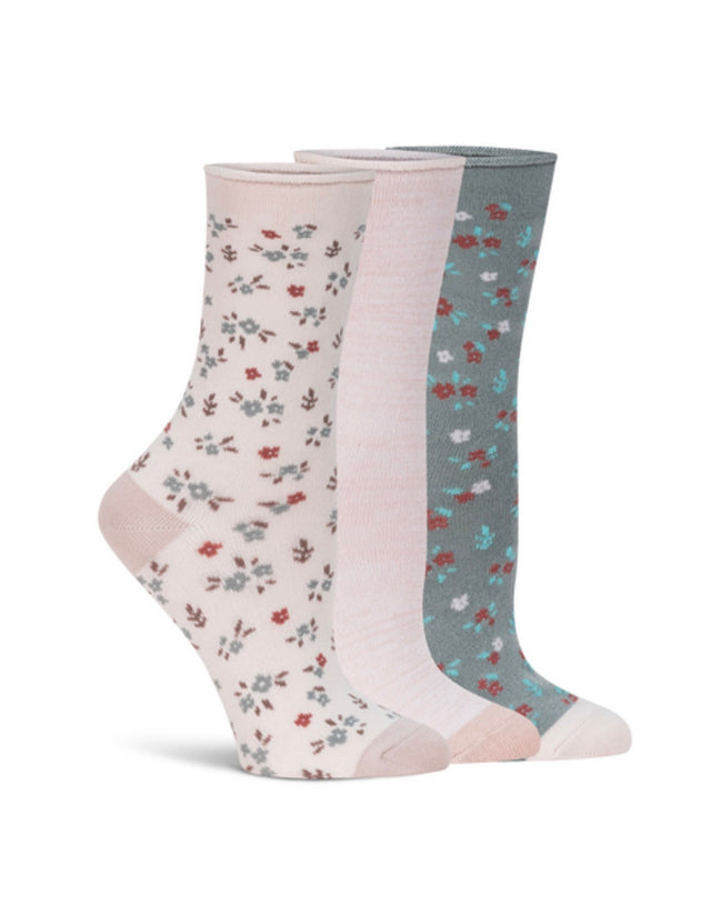 LEMON 3PK WOMENS RECYCLED PILLOW POLYTAM CREW SOCK