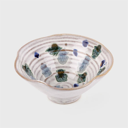 TRUU Mottled Glaze Ceramic Bowl, 4.92"Dx2.36"H, bbx