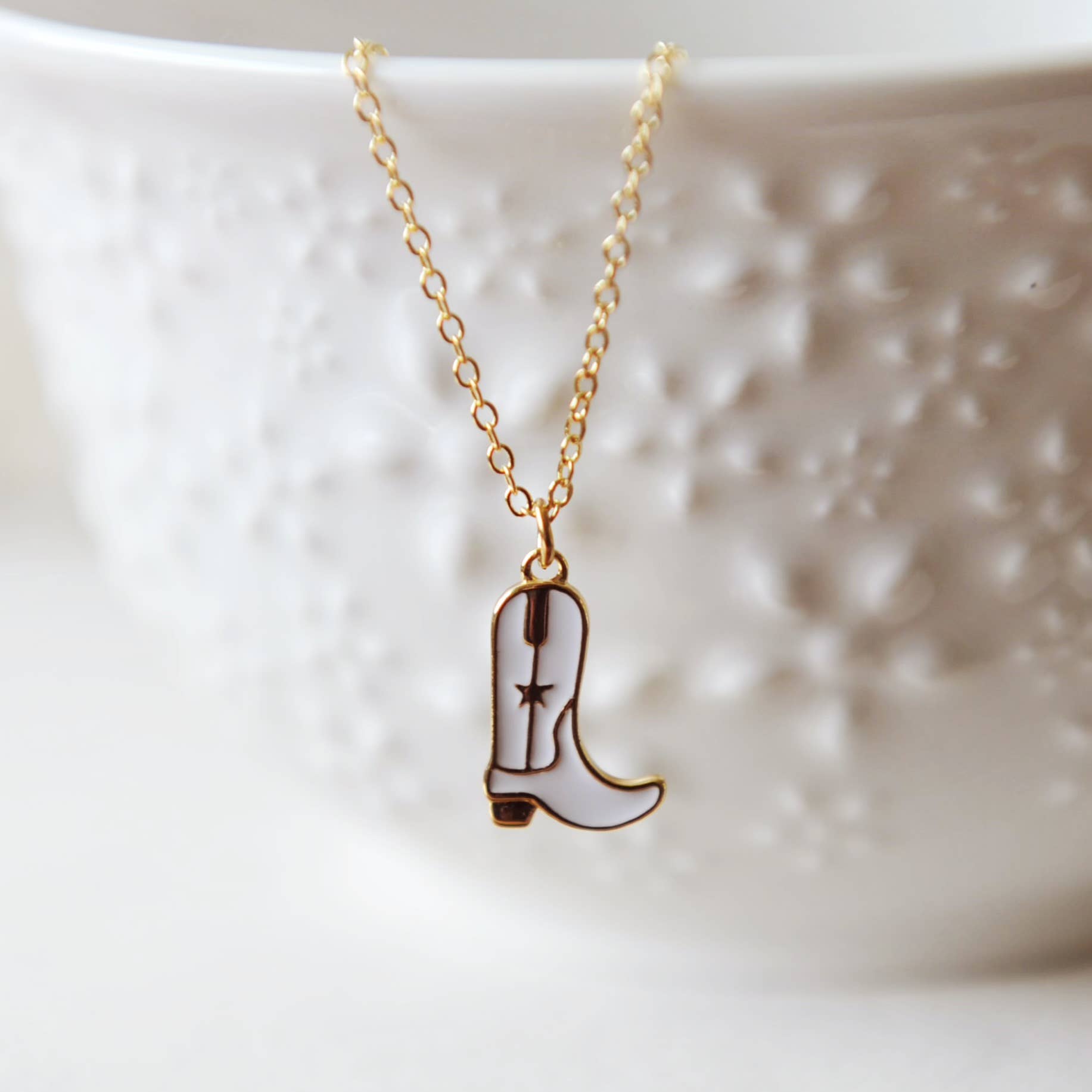 OH SO LOVELY Kataleya Cowboy Boot Necklace 