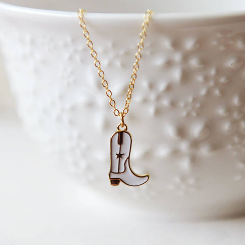 OH SO LOVELY Kataleya Cowboy Boot Necklace 