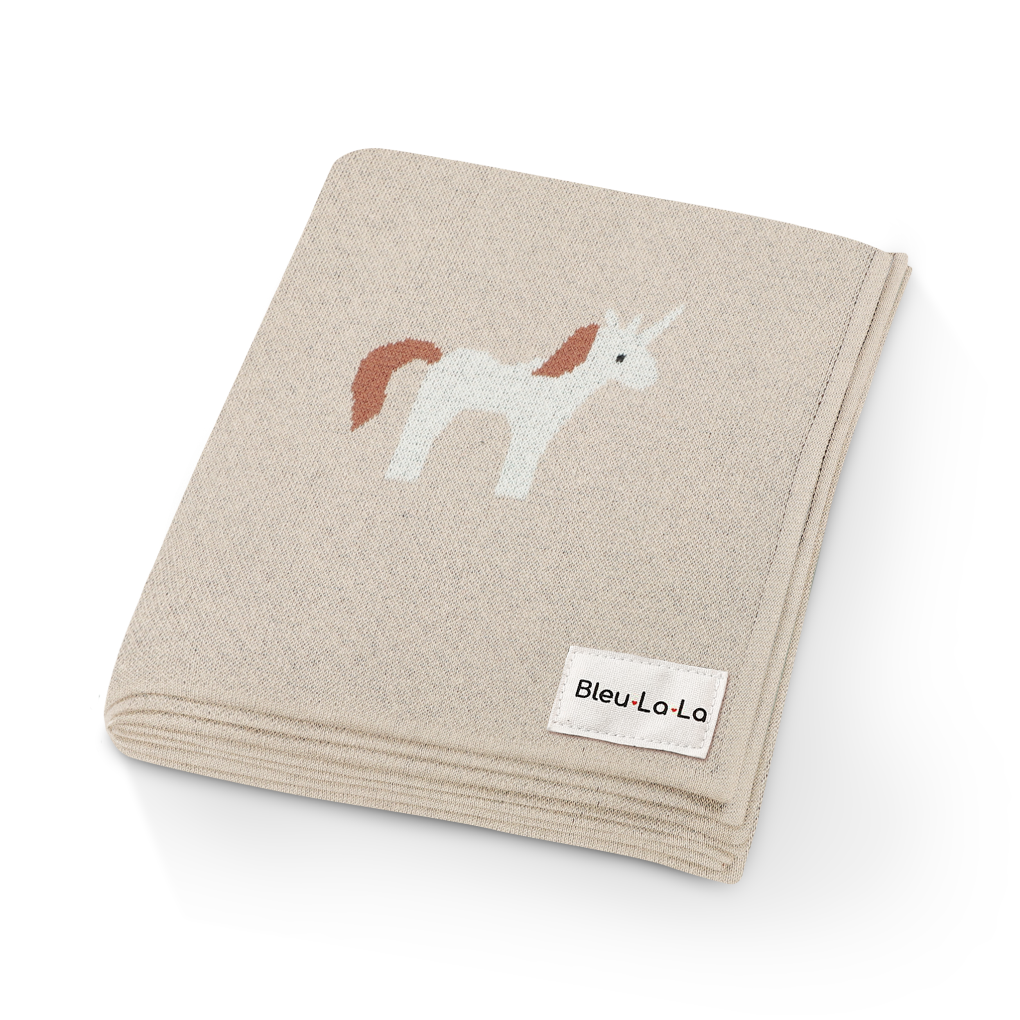 Bleu La La 100% Luxury Cotton Swaddle Receiving Baby Blanket - Unicorn