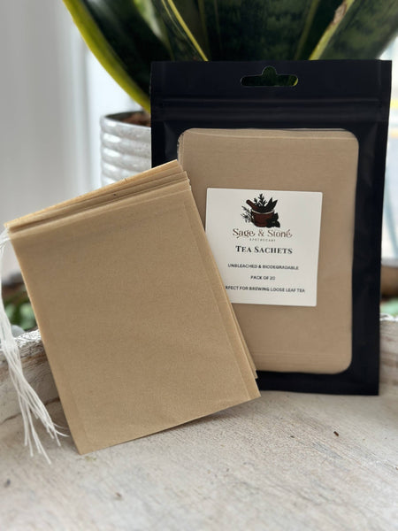 Sage & Stone Apothecary Tea Sachet biodegradable loose leaf tea bags